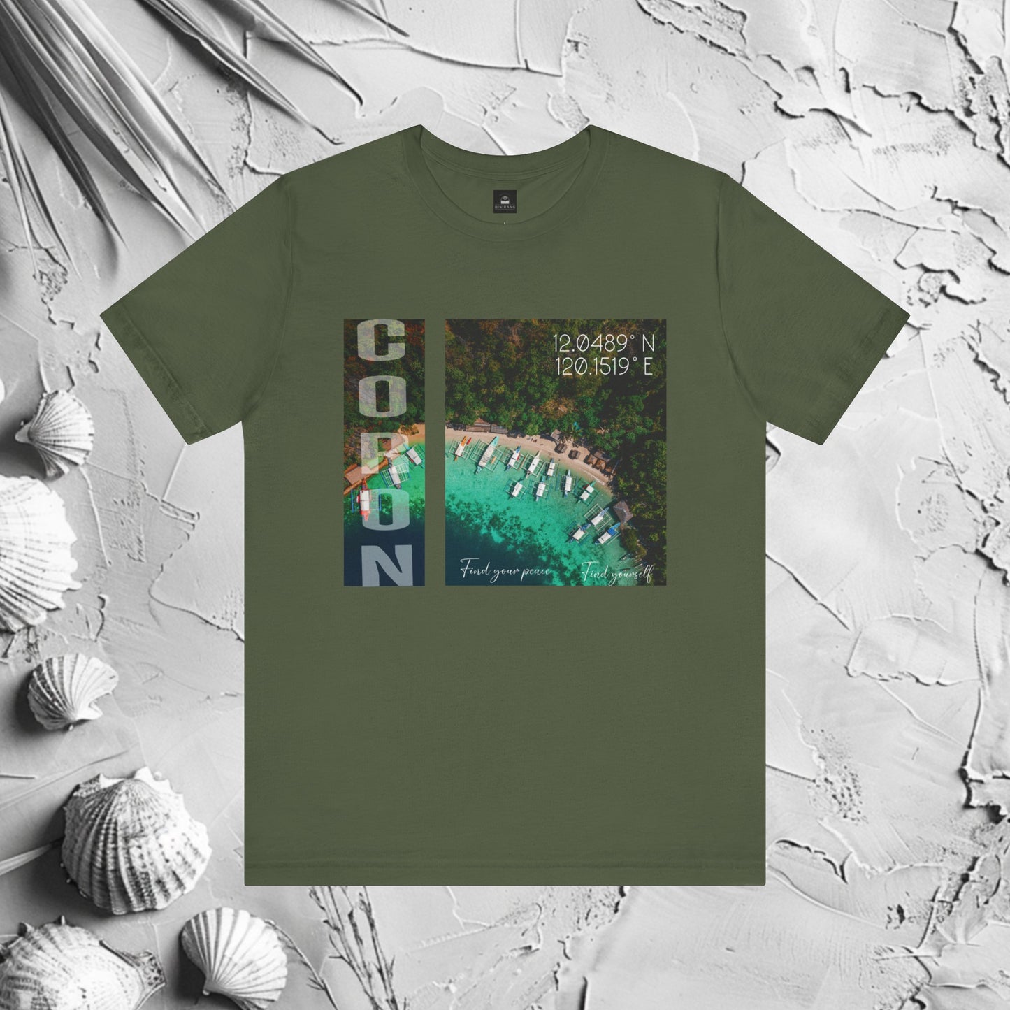Ribbed-Knit T-Shirt | Coron Graphic T-Shirt | HINIRANG