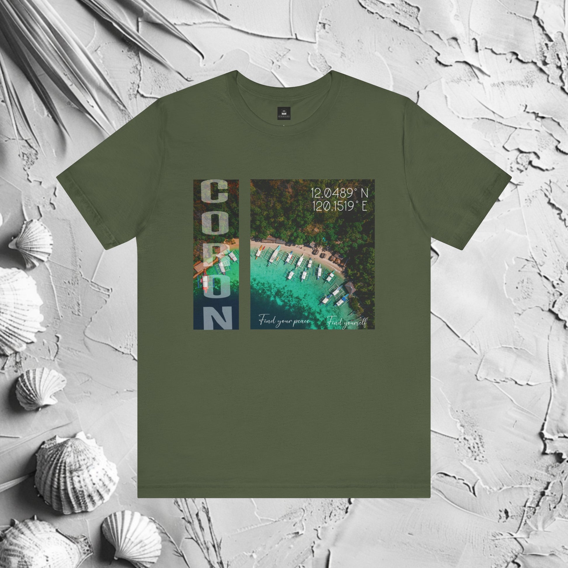Ribbed-Knit T-Shirt | Coron Graphic T-Shirt | HINIRANG