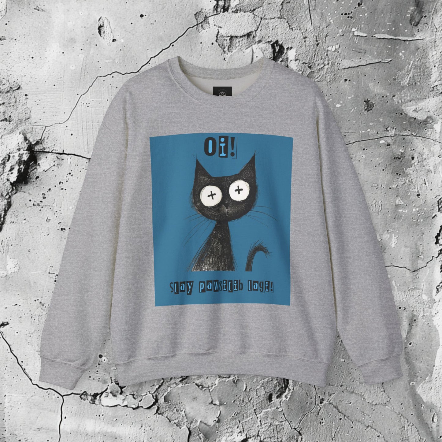 Stay Pawsitib! Crewneck Sweatshirt
