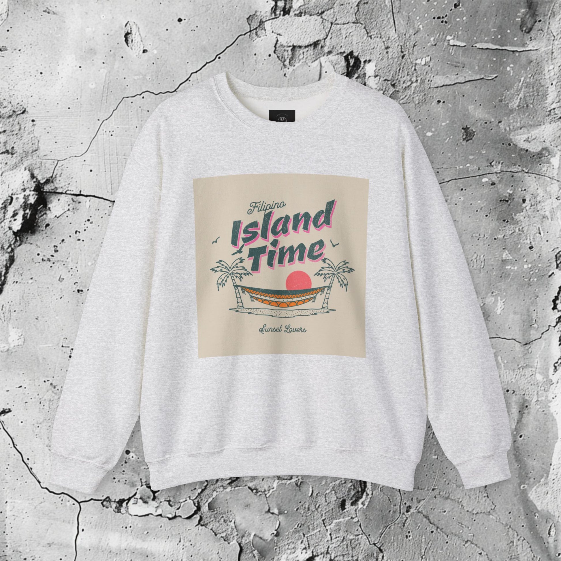 Crewneck Sweatshirt | Filipino Island Time Crewneck Sweatshirt | Filipinbo Clothing Brand | HINIRANG. Relax in style with our Filipino Island Time Crewneck Sweatshirt, a must-have for fans of modern Filipino clothing. Inspired by the laid-back island life of the Philippines, this cozy sweatshirt blends comfort with a fresh, contemporary design. Perfect for those who embrace slow, sun-soaked days.