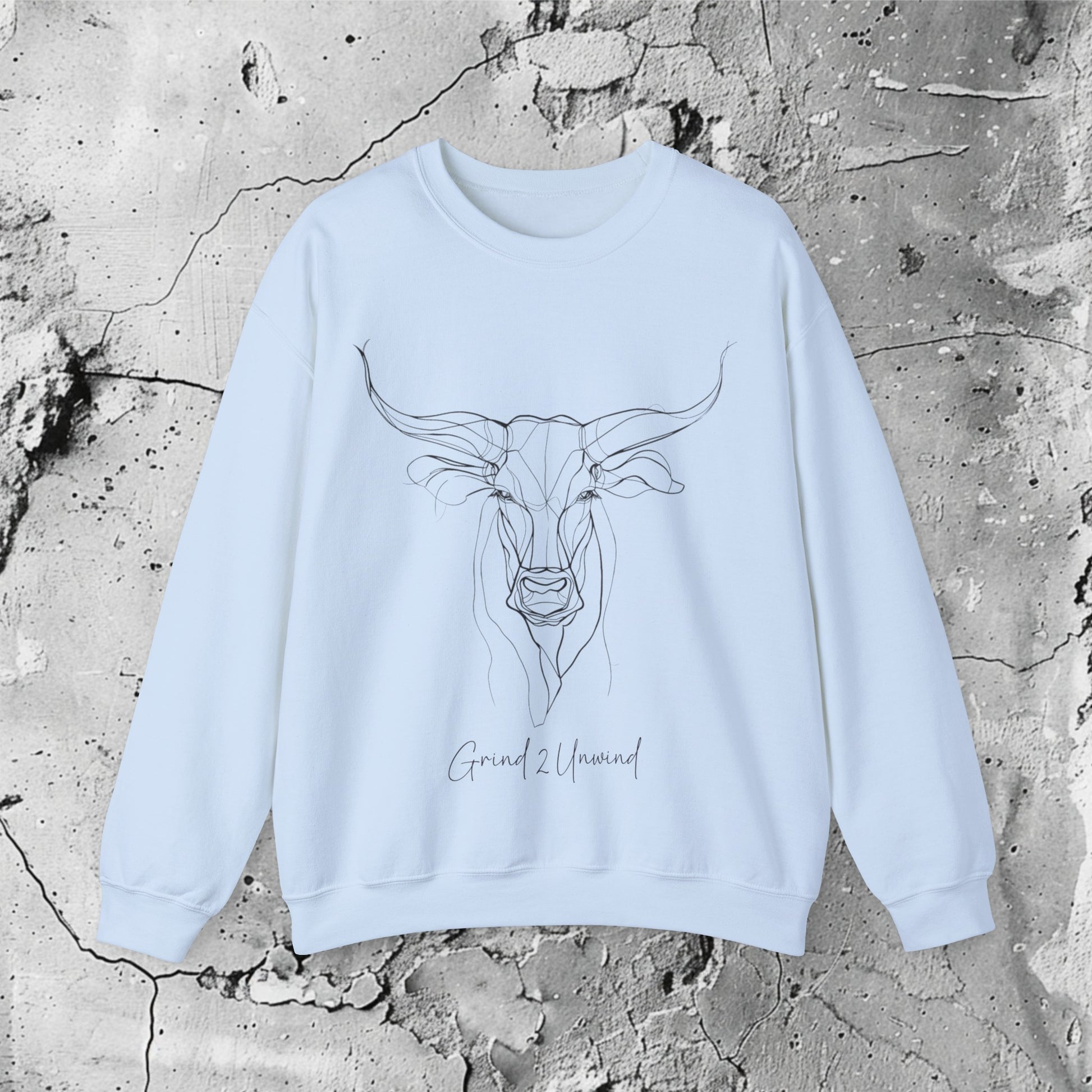 Grind2Unwind Crewneck Sweatshirt | Filipino Clothing Brand | HINIRANG. Discover the Grind 2 Unwind graphic crewneck by HINIRANG, a standout in modern Filipino clothing. This stylish heavy blend crewneck combines comfort with a unique design, perfect for any casual outfit. Elevate your wardrobe with this remarkable piece.