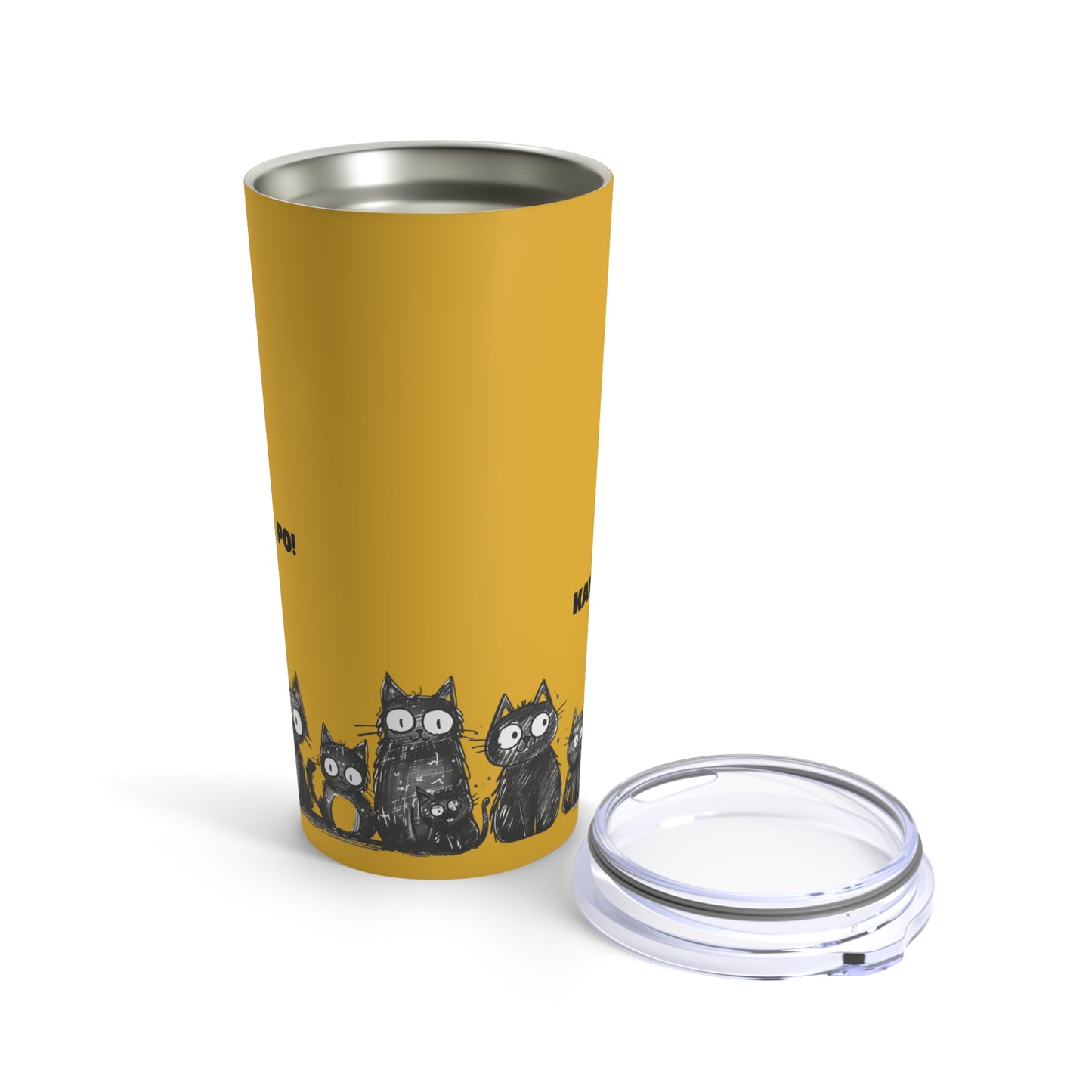 Good Meowning, Kape Meowna! Tumbler 20 oz