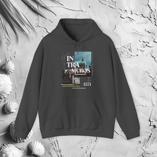 Intramuros Hooded Sweatshirt | Modern Filipino Clothing | HINIRANG. Discover ultimate comfort and style with the Hooded Sweatshirt from Filipino clothing brand, HINIRANG. Perfect for any season, this versatile hoodie combines warmth, quality, and modern design, making it a wardrobe essential.