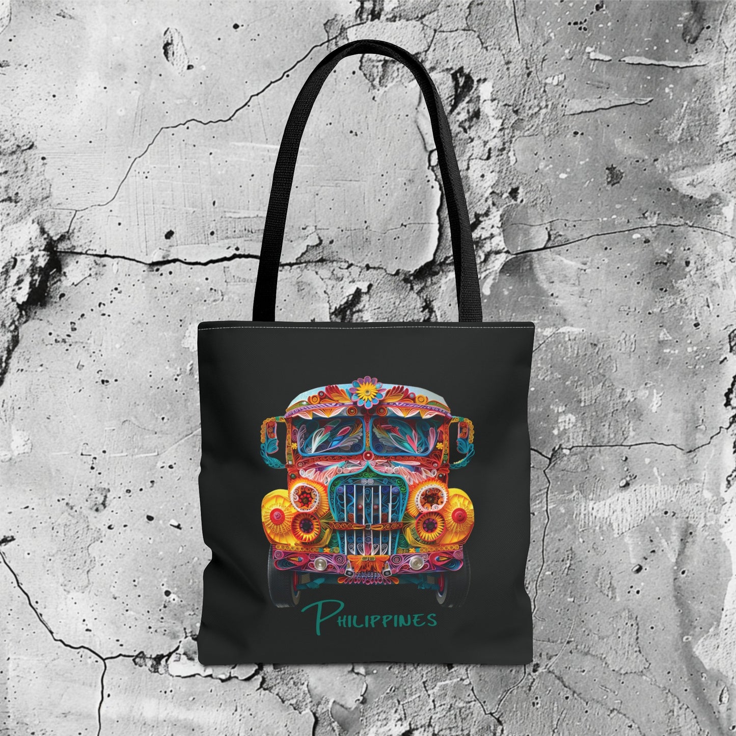 Jeepney Philippines Tote Bag | Filipino Canvas Bag | HINIRANG. Discover practical elegance of Filipino accessories with our versatile Philippine tote bag! Crafted with durable materials and featuring a stylish design, it's the perfect companion for your everyday adventures. From shopping trips to beach days, this spacious tote combines fashion and function effortlessly. Shop now and carry your essentials in style!