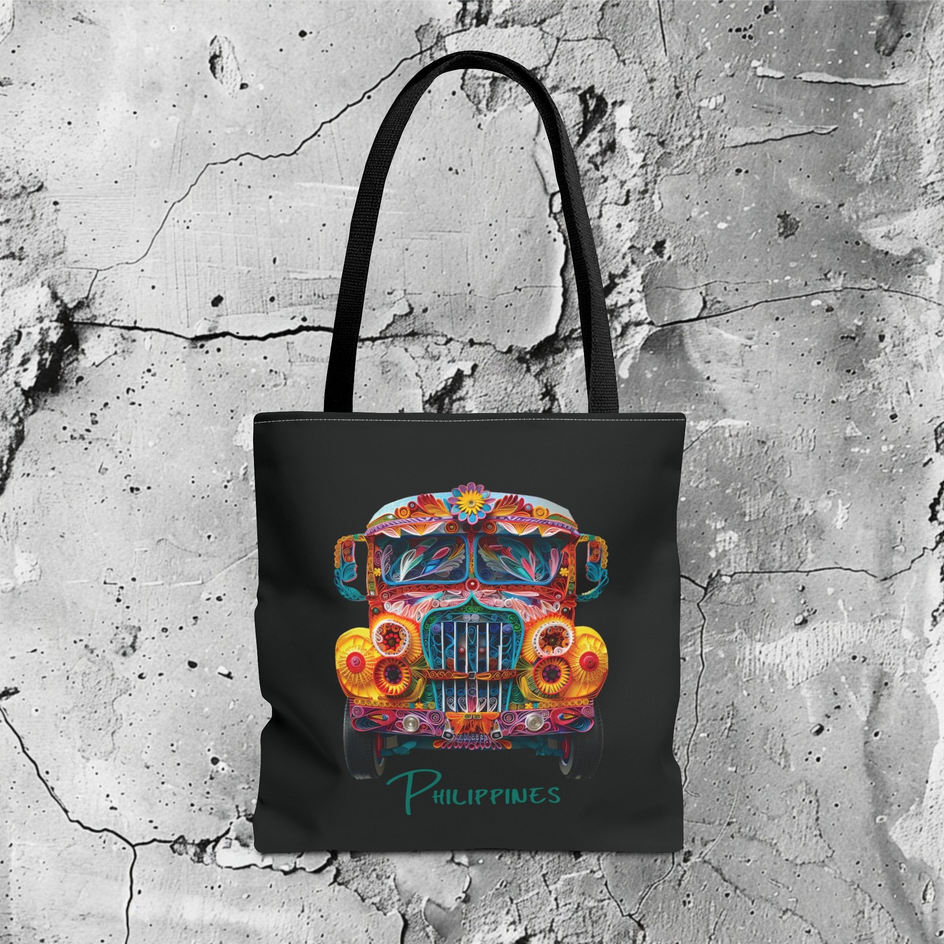 Jeepney Philippines Tote Bag | Filipino Canvas Bag | HINIRANG. Discover practical elegance of Filipino accessories with our versatile Philippine tote bag! Crafted with durable materials and featuring a stylish design, it's the perfect companion for your everyday adventures. From shopping trips to beach days, this spacious tote combines fashion and function effortlessly. Shop now and carry your essentials in style!