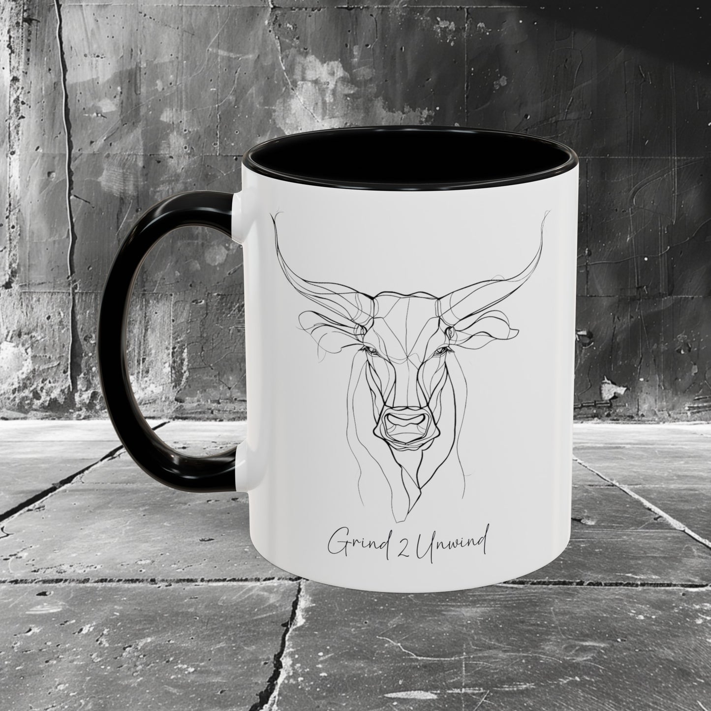 Grind 2 Unwind Coffee Mug | Gift Coffee Mug | HINIRANG. Experience the ideal combination of style and functionality with HINIRANG's ceramic Filipino coffee mug. Savor your favorite beverages in this sleek and durable mug, perfect for everyday use at home or in the office.