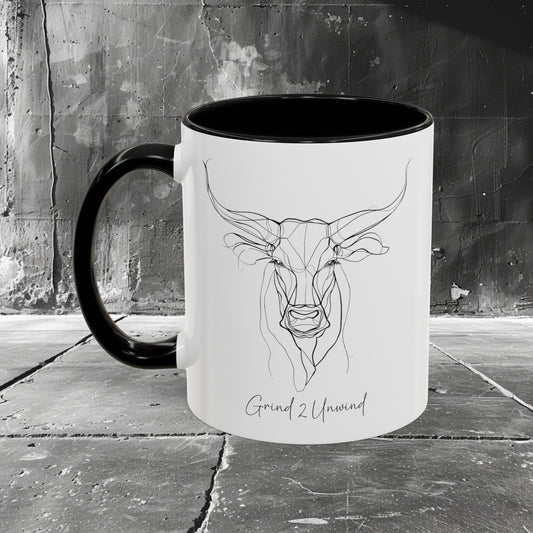 Grind 2 Unwind Coffee Mug | Gift Coffee Mug | HINIRANG. Experience the ideal combination of style and functionality with HINIRANG's ceramic Filipino coffee mug. Savor your favorite beverages in this sleek and durable mug, perfect for everyday use at home or in the office.