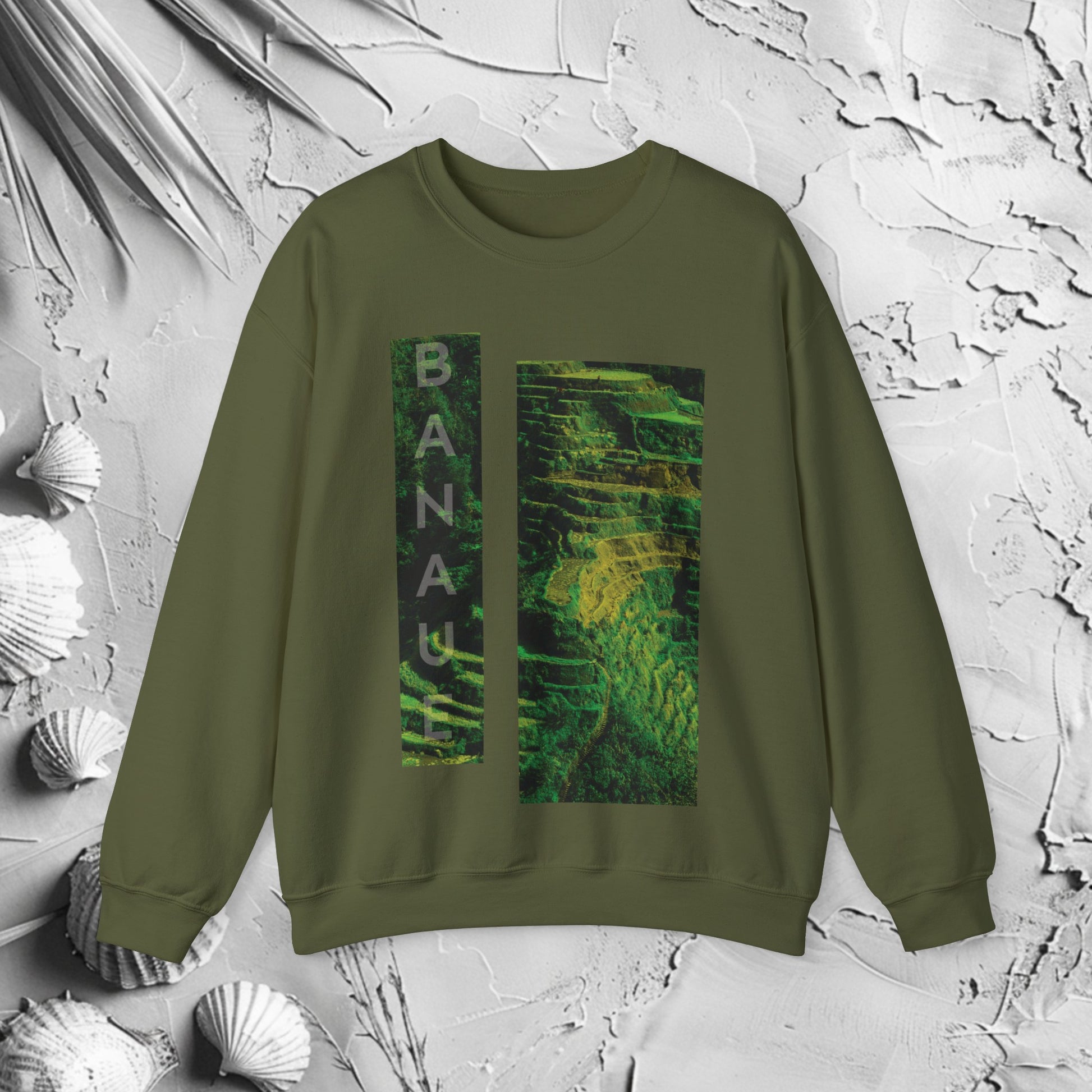 Ribbed Crewneck Sweatshirt | Knit Collar Sweatshirt | HINIRANG