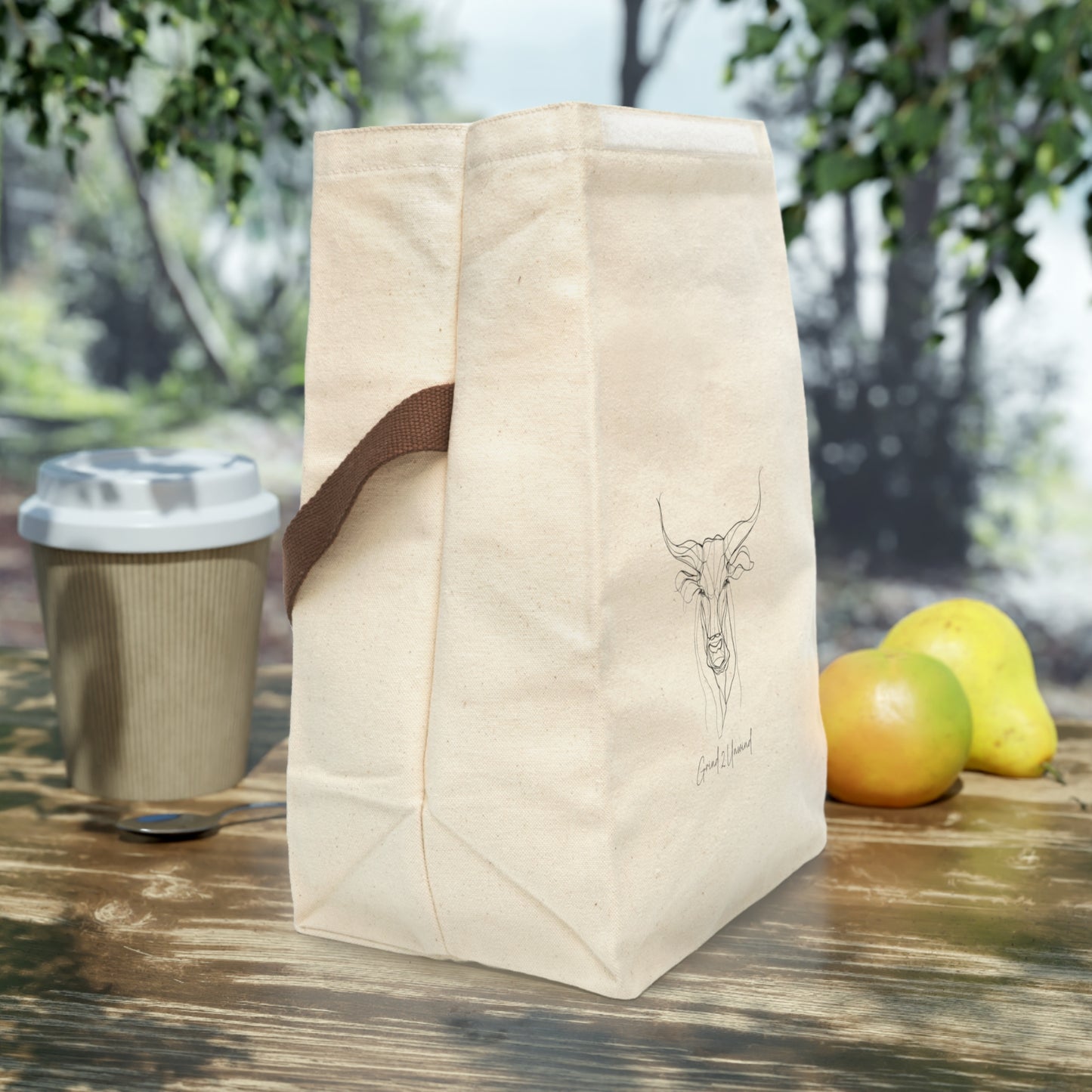 Grind 2 Unwind Canvas Lunch Bag With Strap