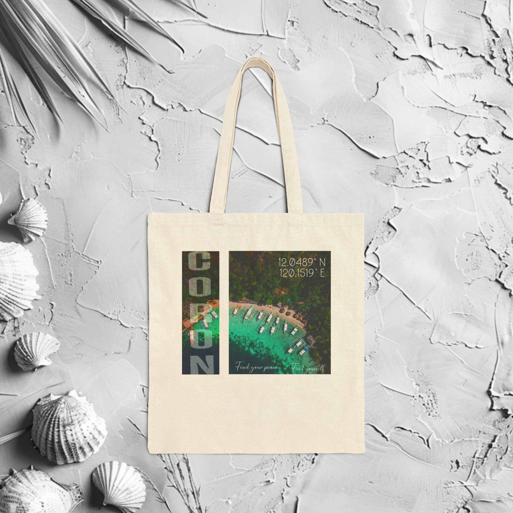 Find Coron Cotton Canvas Tote Bag | Philippine Tote Bag | HINIRANG. Discover the versatile Hanging Tote Bag by HINIRANG. Made from durable cotton canvas, this stylish Filipino canvas bag is perfect for everyday use. Ideal for shopping, beach trips, or as a chic accessory.