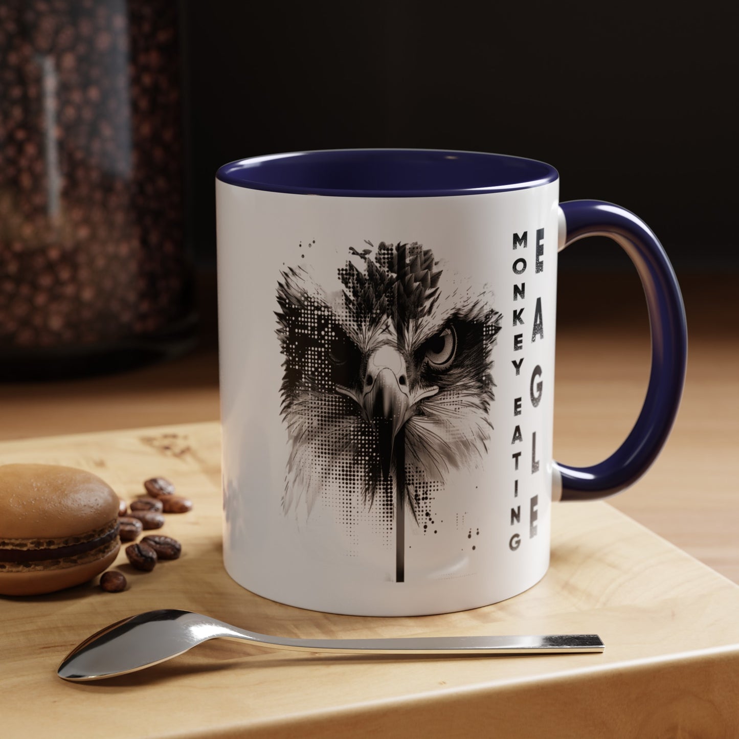 Monkey-Eating Eagle Coffee Mug, 11 oz, 15 oz