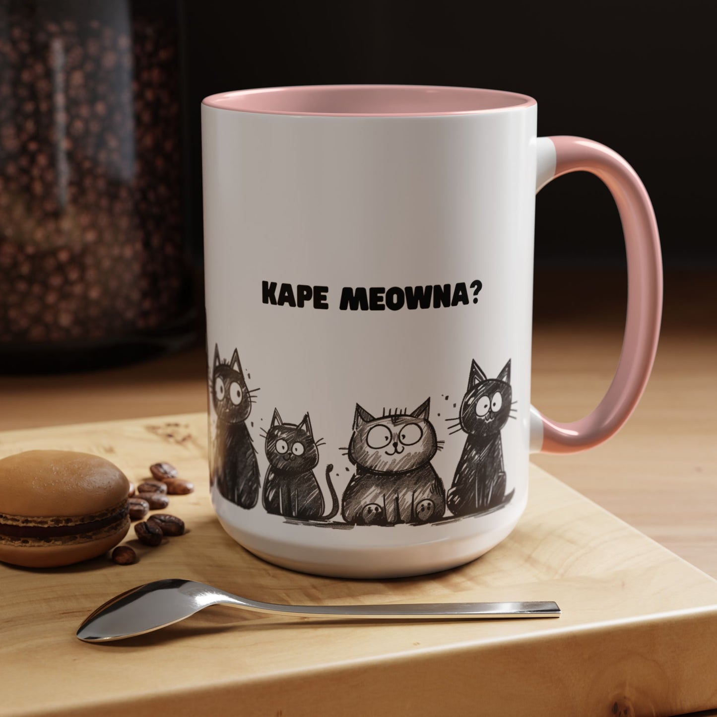 Good Meowning, Kape Meowna! Coffee Mug, 11 oz, 15 oz