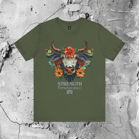 Mud Warrior Graphic T-Shirt | Modern Filipino Clothing | HINIRANG. Level up your style with our vibrant graphic t-shirt from this Filipino clothing brand, featuring a classic unisex fit, short sleeves, soft cotton, and a ribbed-knit collar with seam. The Philippine carabao is a cherished emblem of our roots, embodying strength, perseverance, grit, and a timeless bond with our land. A true mud warrior. Wear it everyday with pride!