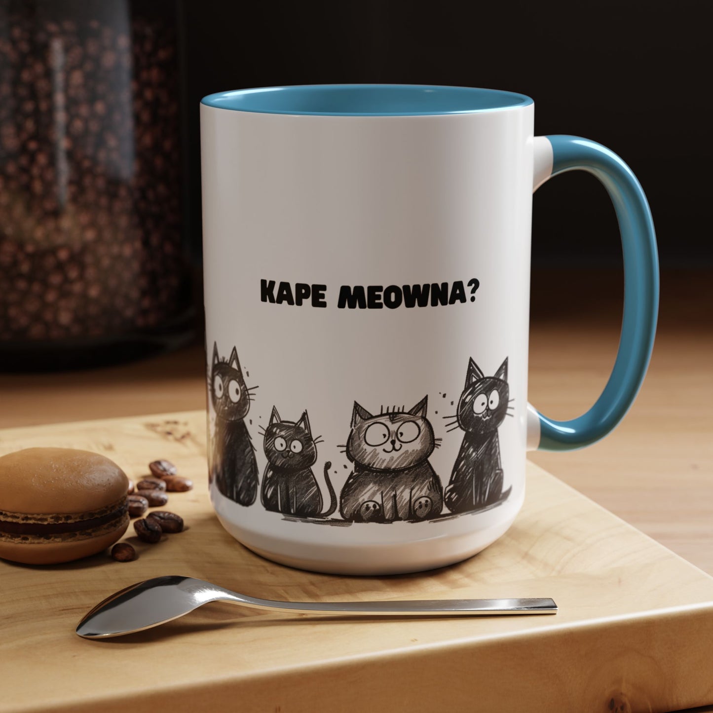 Good Meowning, Kape Meowna! Coffee Mug, 11 oz, 15 oz