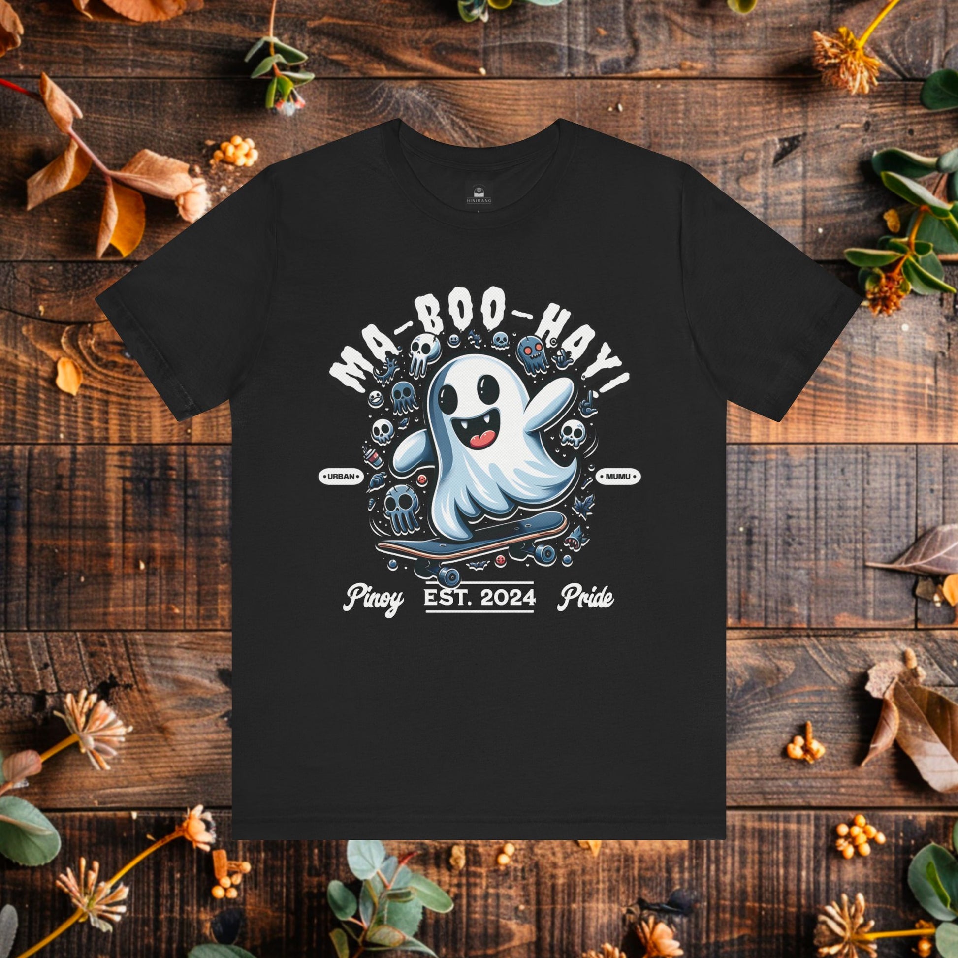 Ma-BOO-hay! Graphic T-Shirt | Filipino Clothing Brand | HINIRANG. Embrace the Halloween spirit with the 'Ma-Boo-Hay!' t-shirt from Hinirang, a playful piece of modern Filipino clothing. Perfect for the spooky season, this shirt combines comfort and cultural pride, making it a fun addition to your Halloween wardrobe.