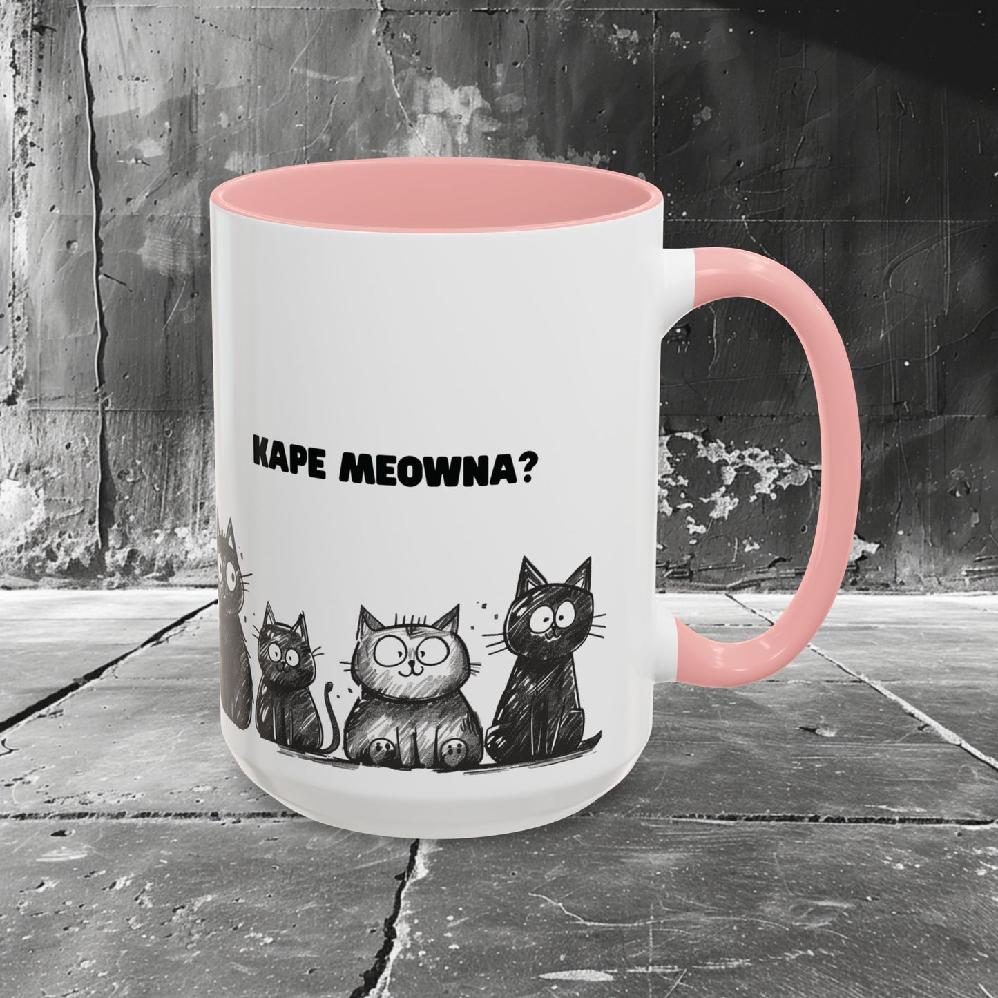 Good Meowning, Kape Meowna! Coffee Mug, 11 oz, 15 oz