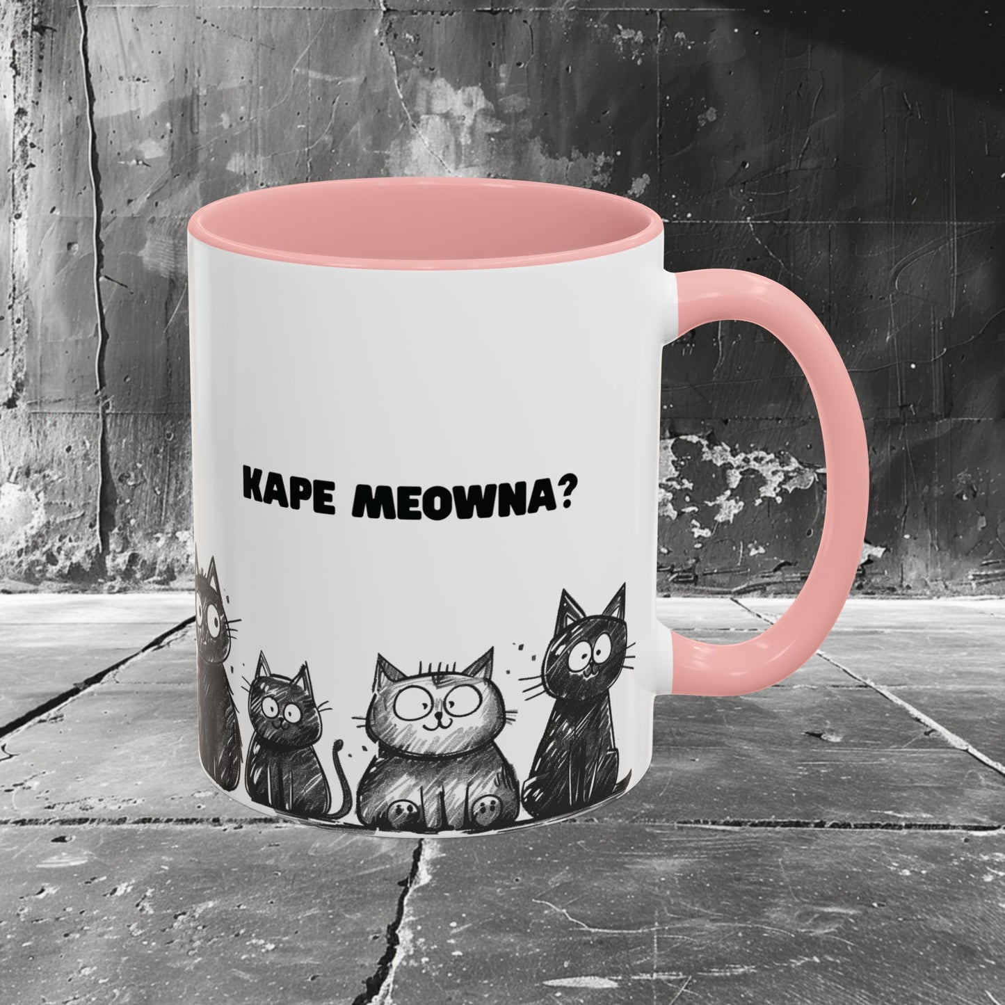 Good Meowning, Kape Meowna! Coffee Mug, 11 oz, 15 oz