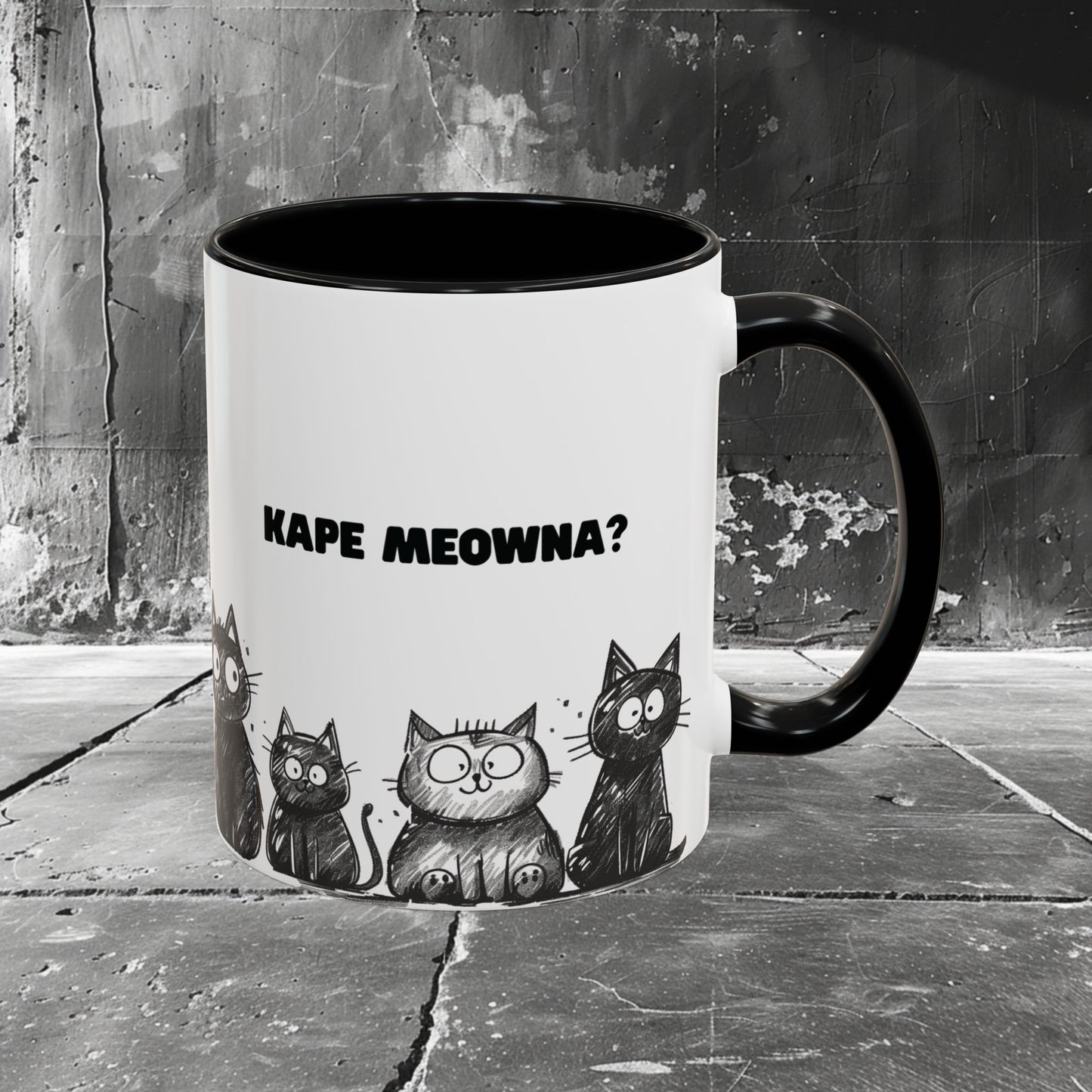 Good Meowning, Kape Meowna! Coffee Mug, 11 oz, 15 oz