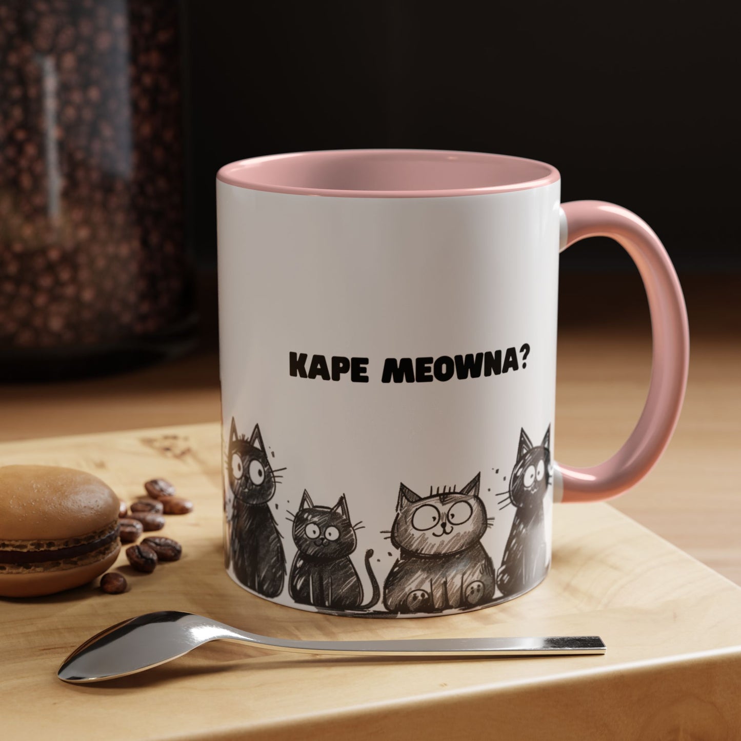 Good Meowning, Kape Meowna! Coffee Mug, 11 oz, 15 oz