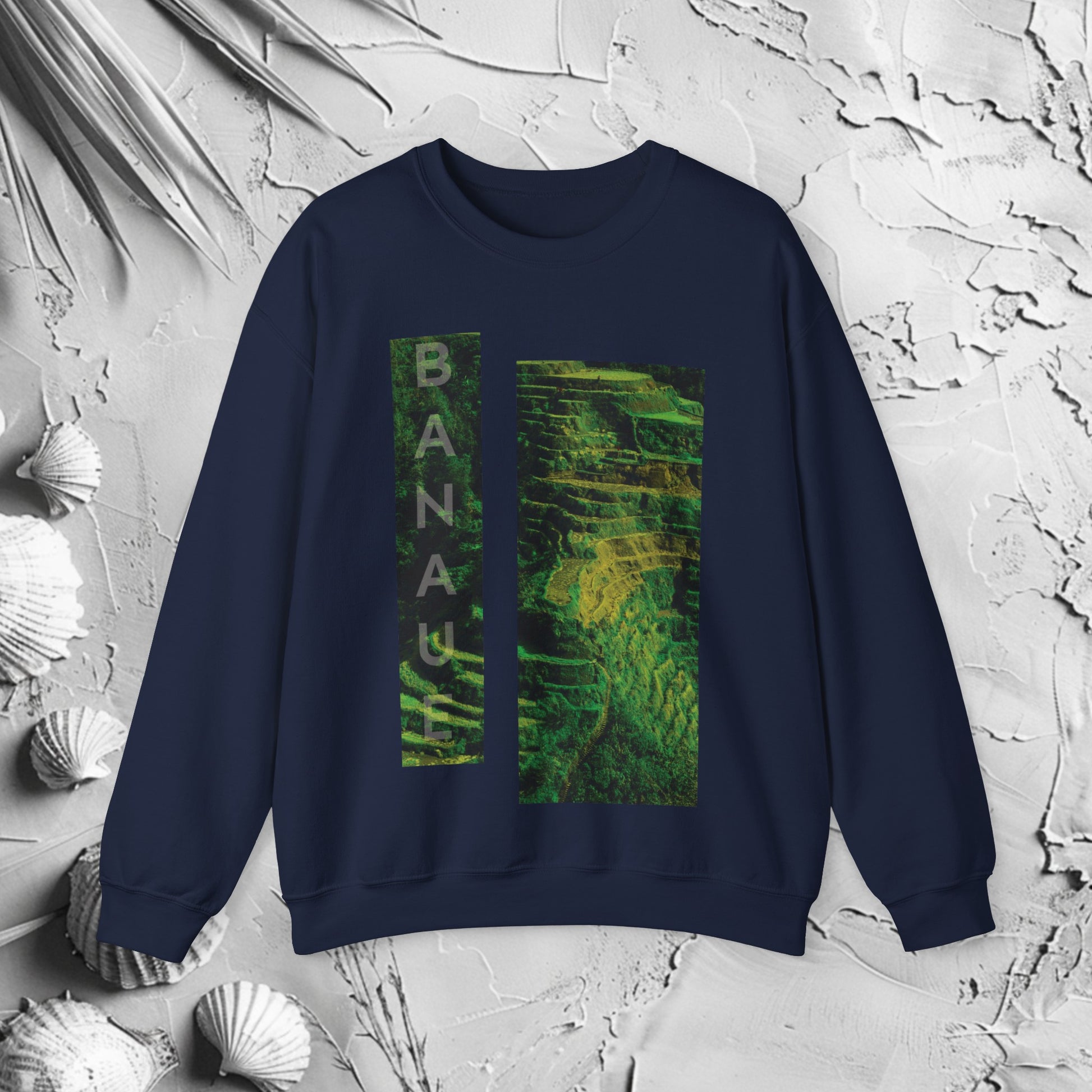 Ribbed Crewneck Sweatshirt | Knit Collar Sweatshirt | HINIRANG