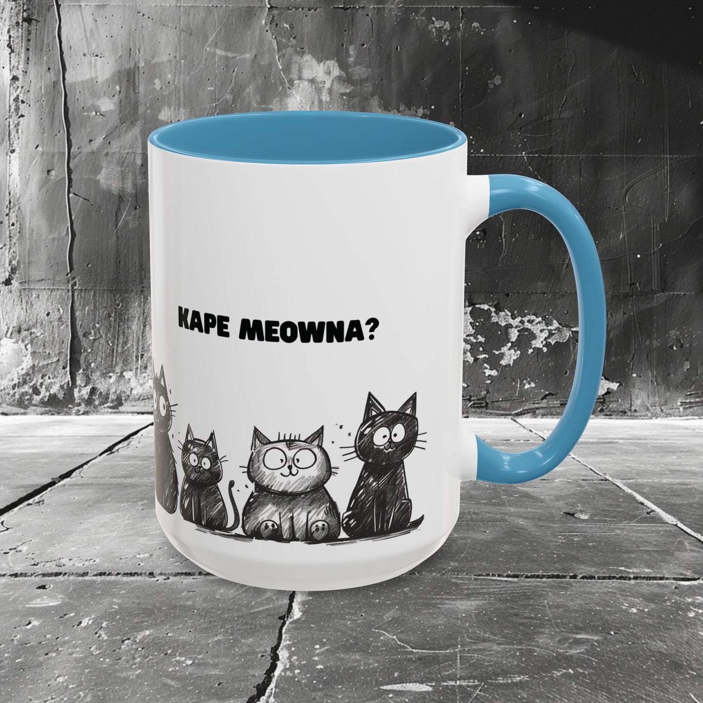 Good Meowning, Kape Meowna! Coffee Mug, 11 oz, 15 oz