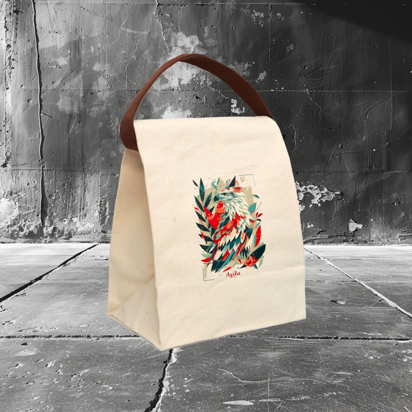 Agila Canvas Lunch Bag With Strap
