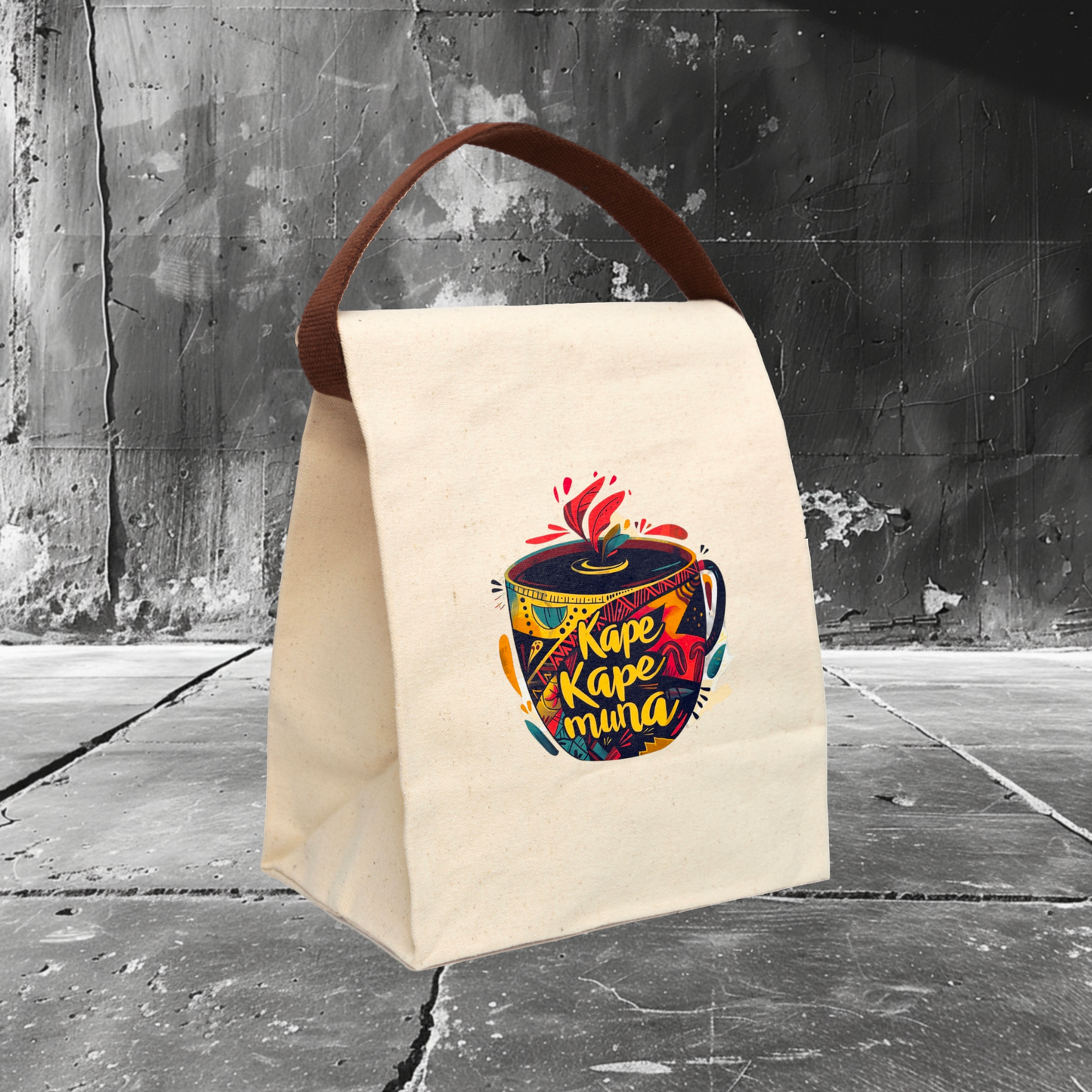 Kape Kape Muna Canvas Lunch Bag With Strap